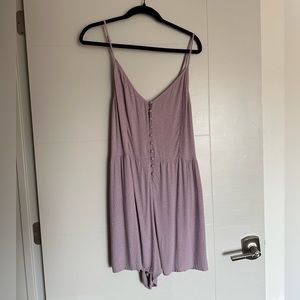 American Eagle button front dotted romper XL EUC